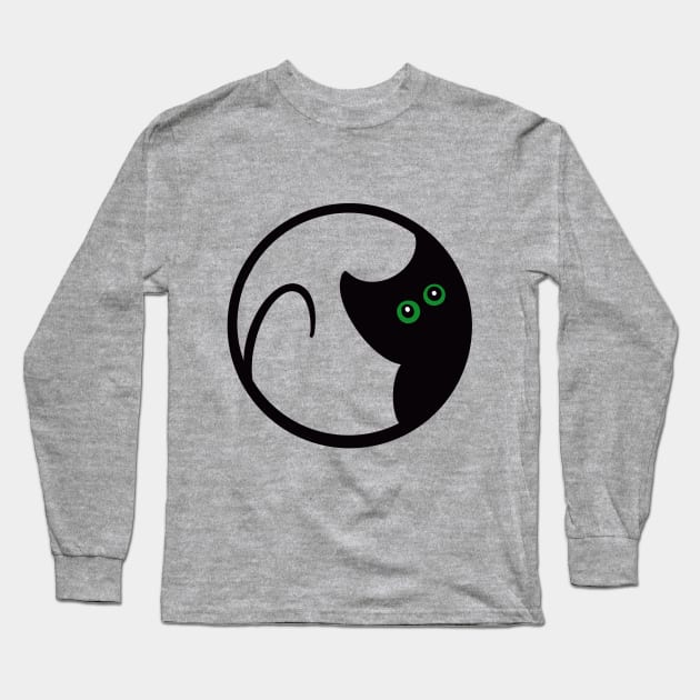 Little Black Cat Long Sleeve T-Shirt by TAP4242